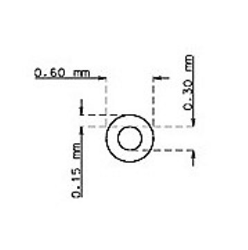 Tube inox de 0.6mm x 0.15mm Qualité 304 Dur