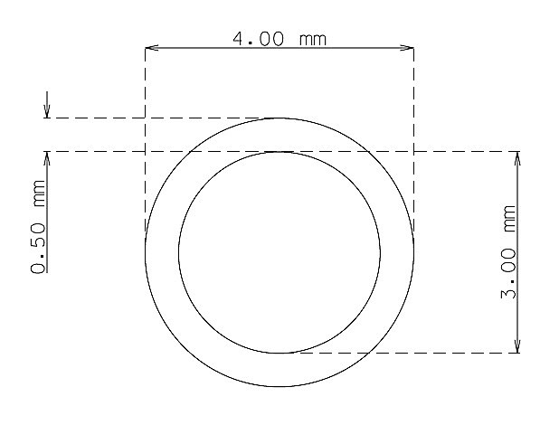 Tube inox en rouleau 4.0mm x 0.50mm Qualite 304 recuit